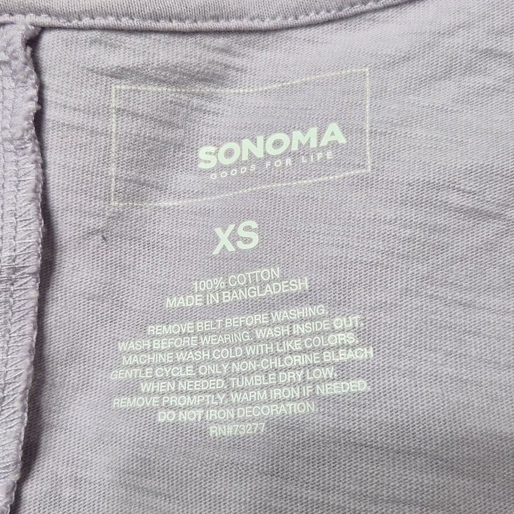 NWOT Sonoma Tie Waist Dress Lavender Size XS - Picture 7 of 7